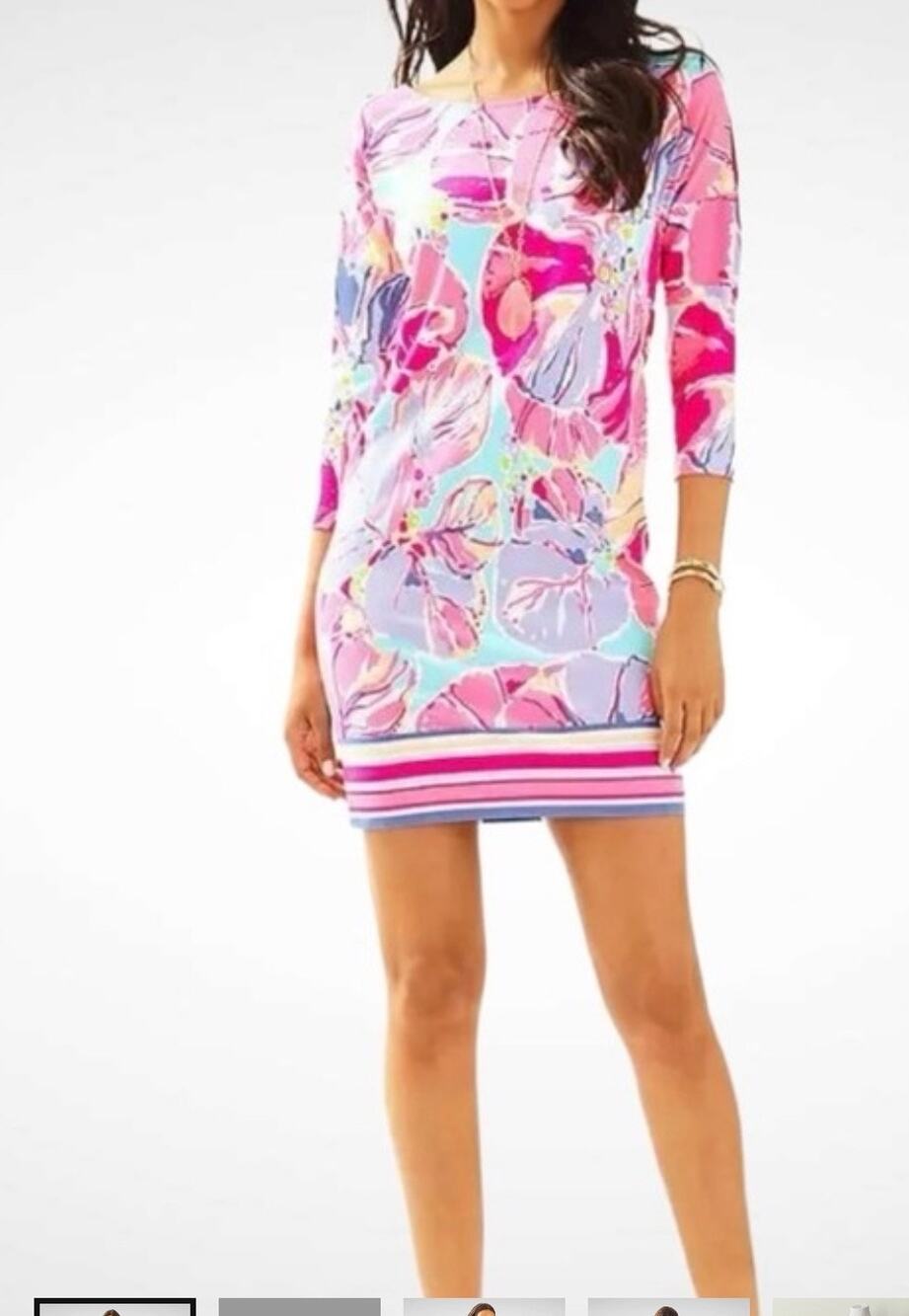 Lilly Pulitzer Lila Dress Multi Jam Out Engineered Size XS